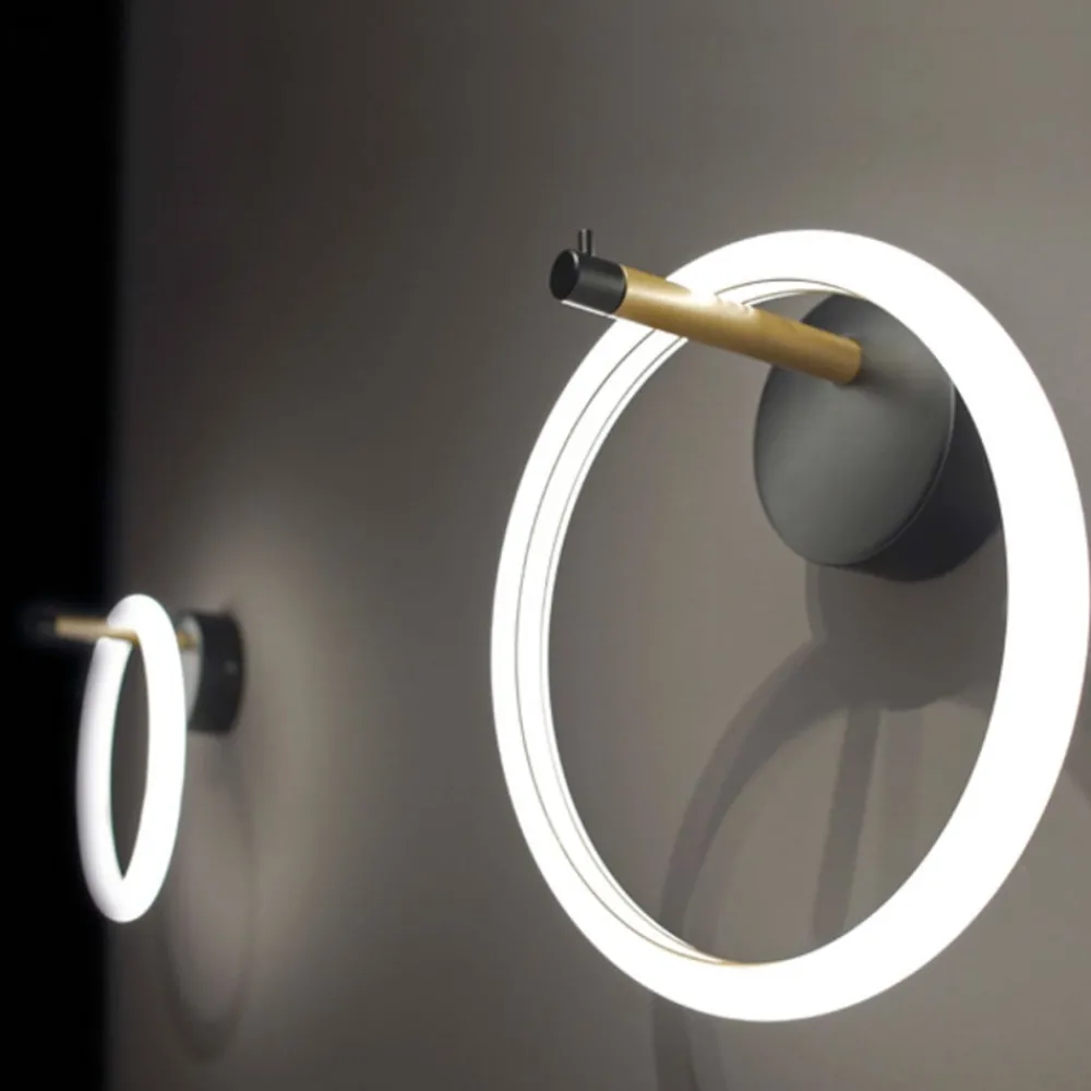 Marchetti Væglamper > LED-væglampe Ulaop, en ring, sort