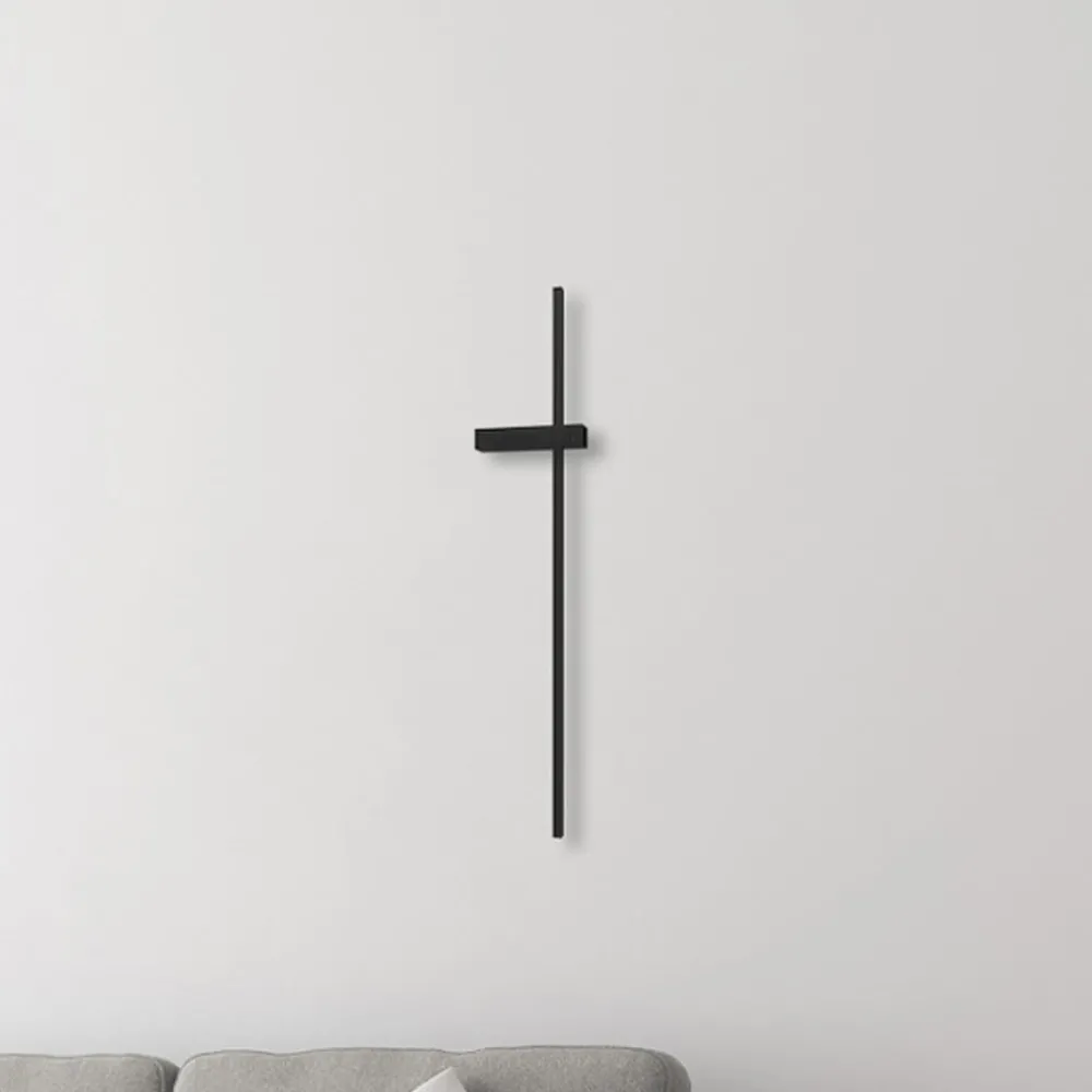 Væglamper|Væglamper ^ Milagro Lighting LED-væglampe Vision, højde 90 cm, metal, sort, 3.000 K