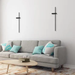 Væglamper|Væglamper ^ Milagro Lighting LED-væglampe Vision, højde 90 cm, metal, sort, 3.000 K
