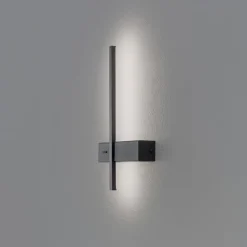 Milagro Lighting Væglamper > LED-væglampe Vision, højde 30 cm, metal, sort, 3.000 K