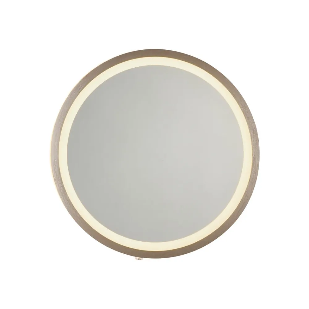 Paul Neuhaus Møbel Og Interiør > LED-vægspegel VIDRO, bronze, Ø 26 cm, powerbank, afbryder