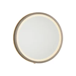 Paul Neuhaus Møbel Og Interiør > LED-vægspegel VIDRO, bronze, Ø 26 cm, powerbank, afbryder