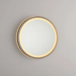 Paul Neuhaus Møbel Og Interiør > LED-vægspegel VIDRO, bronze, Ø 26 cm, powerbank, afbryder