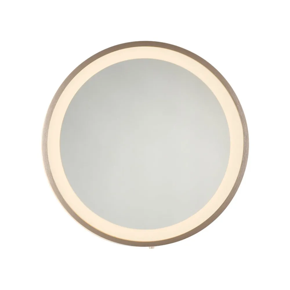 Paul Neuhaus Møbel Og Interiør > LED-vægspegel VIDRO, bronze, Ø 36 cm, powerbank, afbryder