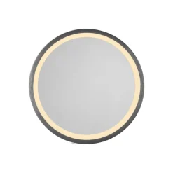 Paul Neuhaus Møbel Og Interiør > LED-vægspegel VIDRO, grå, Ø 26 cm, powerbank, afbryder