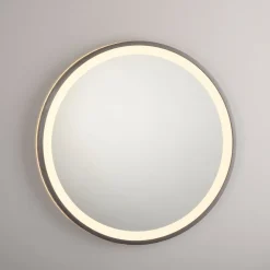 Paul Neuhaus Møbel Og Interiør > LED-vægspejl VIDRO, grå, Ø 46 cm, powerbank, afbryder