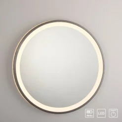 Paul Neuhaus Møbel Og Interiør > LED-vægspejl VIDRO, grå, Ø 46 cm, powerbank, afbryder