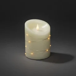 Konstsmide Christmas Dekorationsbelysning|Julepynt > LED-vokslys creme Lysfarve rav Højde14cm