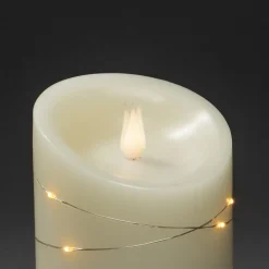 Konstsmide Christmas Dekorationsbelysning|Julepynt > LED-vokslys creme Lysfarve rav Højde14cm