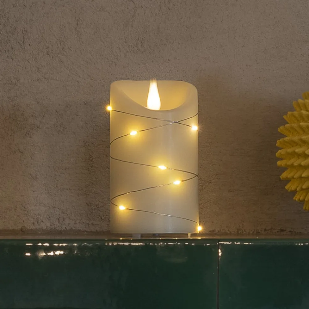 Konstsmide Christmas Julepynt|Led Stearinlys > LED-vokslys hvid Lysfarve varm hvid 17,8 cm