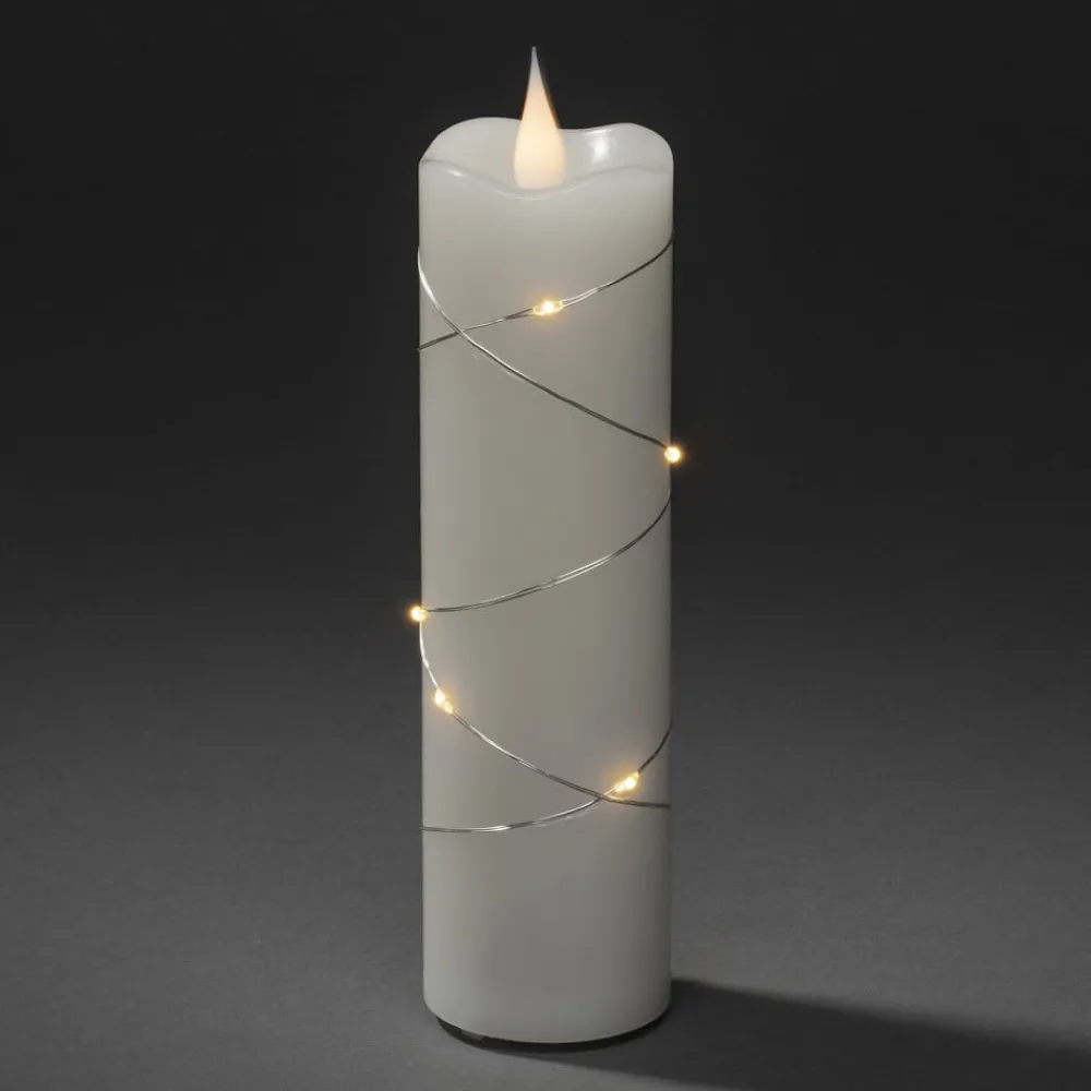 Konstsmide Christmas Julepynt|Led Stearinlys > LED-vokslys hvid Lysfarve varm hvid 17,8 cm