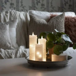 Konstsmide Christmas Julepynt|Led Stearinlys > LED-vokslys hvid Lysfarve varm hvid 17,8 cm