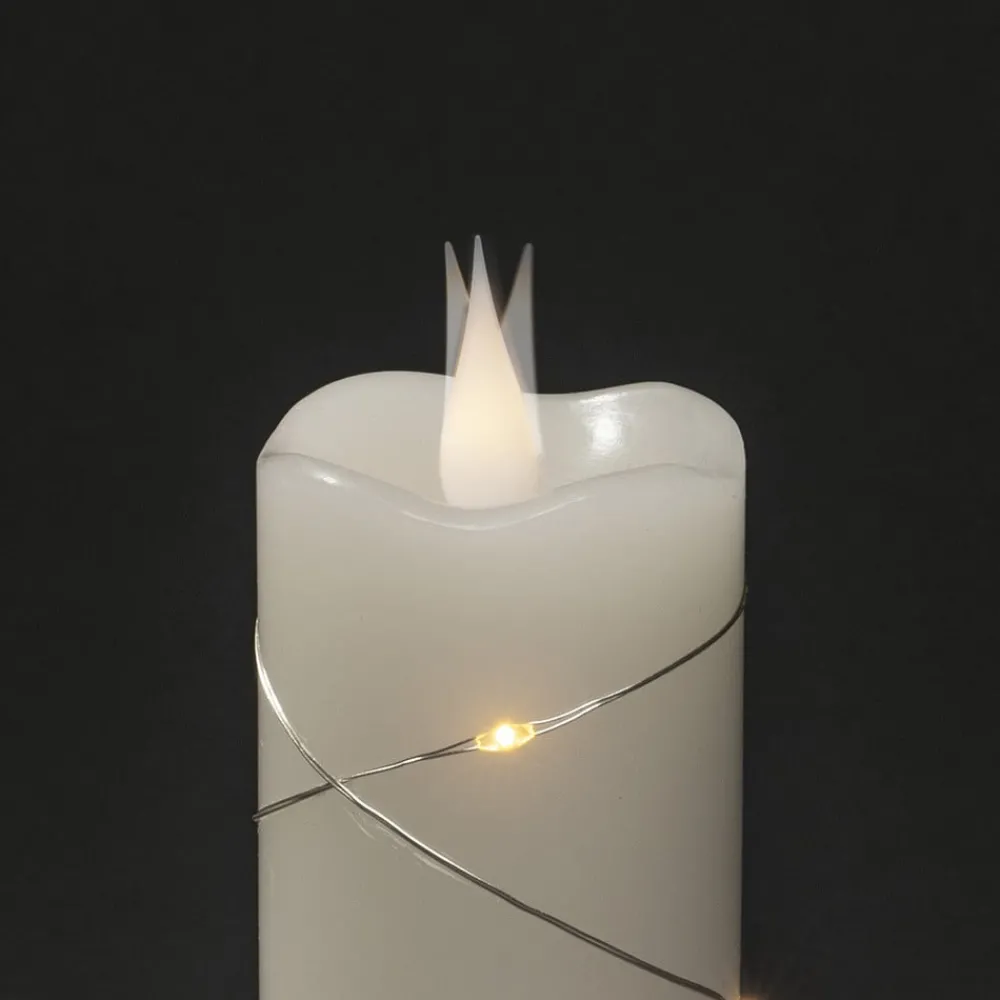 Konstsmide Christmas Julepynt|Led Stearinlys > LED-vokslys hvid Lysfarve varm hvid 17,8 cm