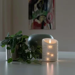 Konstsmide Christmas Julepynt|Led Stearinlys > LED-vokslys hvid Lysfarve varm hvid 14 cm