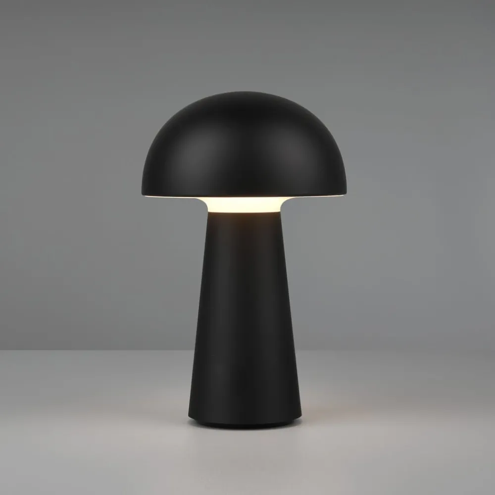 Reality Leuchten Dekorationsbelysning|Terrassebelysning > Lennon LED-bordlampe, IP44, batteri, Touchdim sort