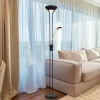 Globo Gulvlamper > Leonas gulvlampe, messing/sort