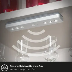 Briloner Underskabsbelysning > Lero Indoor LED-underskabslampe, sensor, batteri