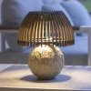 Solcelle Lampe Med Sensor|Solcellelamper ^ Les Jardins LED-bordlampe Alba, grå/beige, højde 41 cm