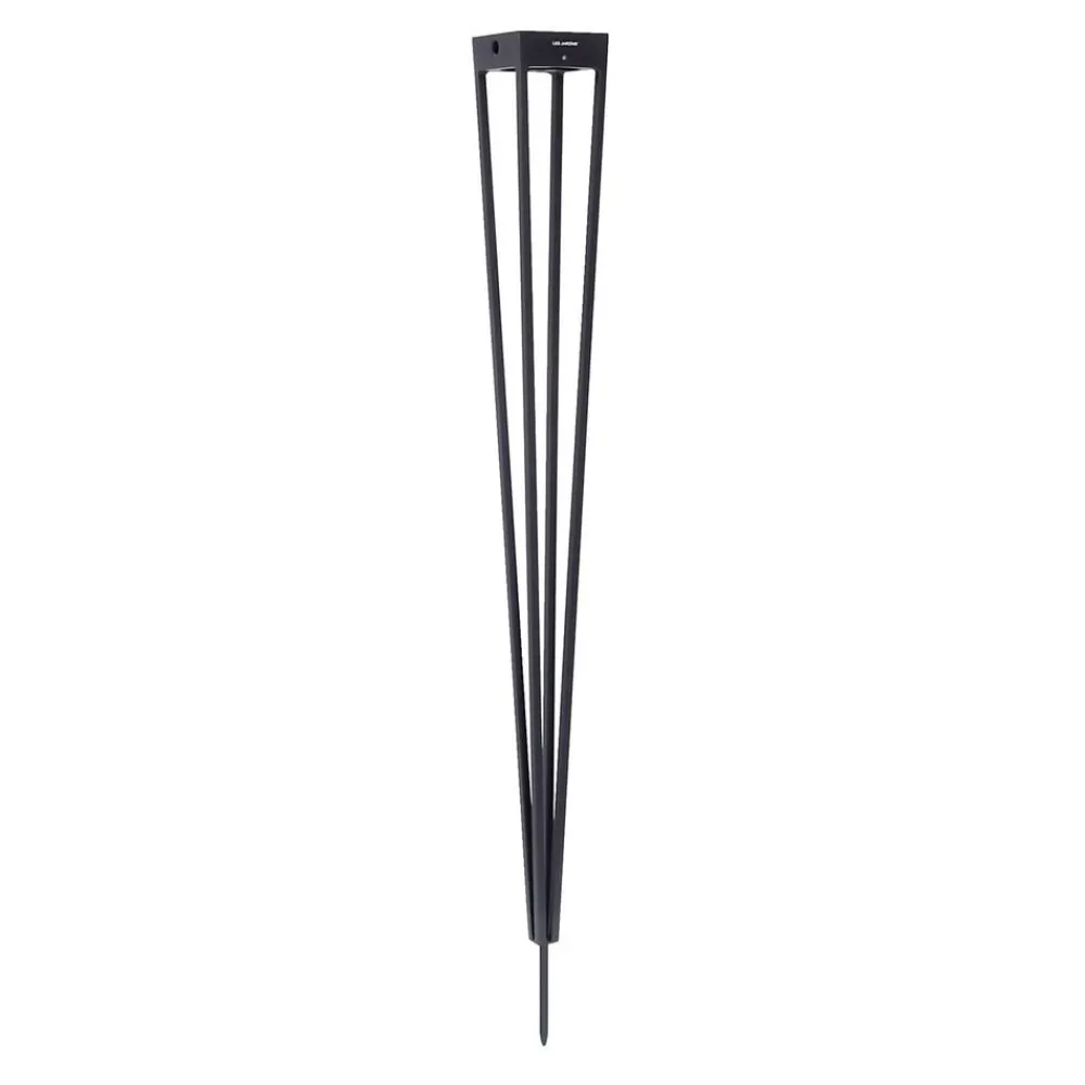 Les Jardins Solcellelamper|Udendørs Spot > LED-solcellelampe Tinka, grå, 90 cm, jordspyd
