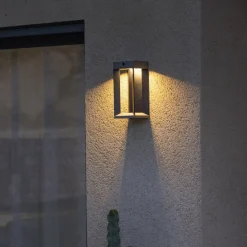 Les Jardins Solcelle Lampe Med Sensor|Væglampe Med Sensor > LED-solcellelampe Teckalu, grå/sort