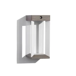 Les Jardins Solcelle Lampe Med Sensor|Væglampe Med Sensor > LED-solcellelampe Teckalu, grå/hvid, 33 cm