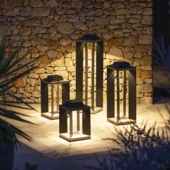 Solcelle Lampe Med Sensor|Sokkellamper Med Sensor ^ Les Jardins LED-solcellelanterne Teckalu, grå/sort, 60 cm