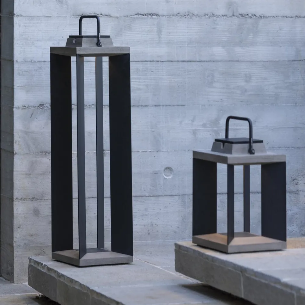 Solcelle Lampe Med Sensor|Sokkellamper Med Sensor ^ Les Jardins LED-solcellelanterne Teckalu, grå/sort, 60 cm
