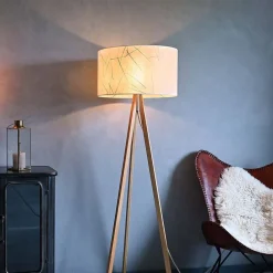 LeuchtNatur Gulvlamper|Gulvlamper > Ligno gulvlampe, eg/blade