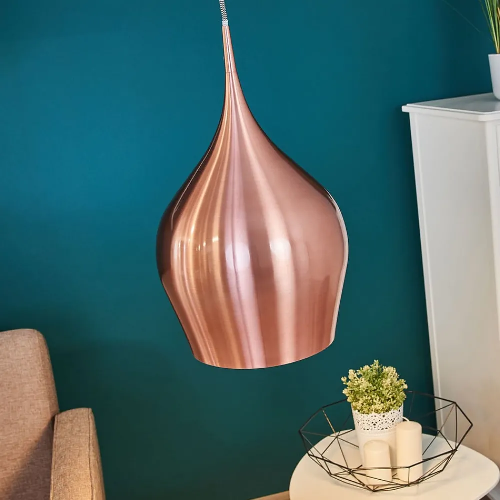 Searchlight Pendellamper > Levende pendel, Ø 26 cm, metallic pink