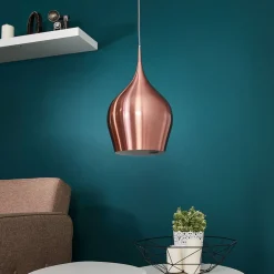 Searchlight Pendellamper > Levende pendel, Ø 26 cm, metallic pink