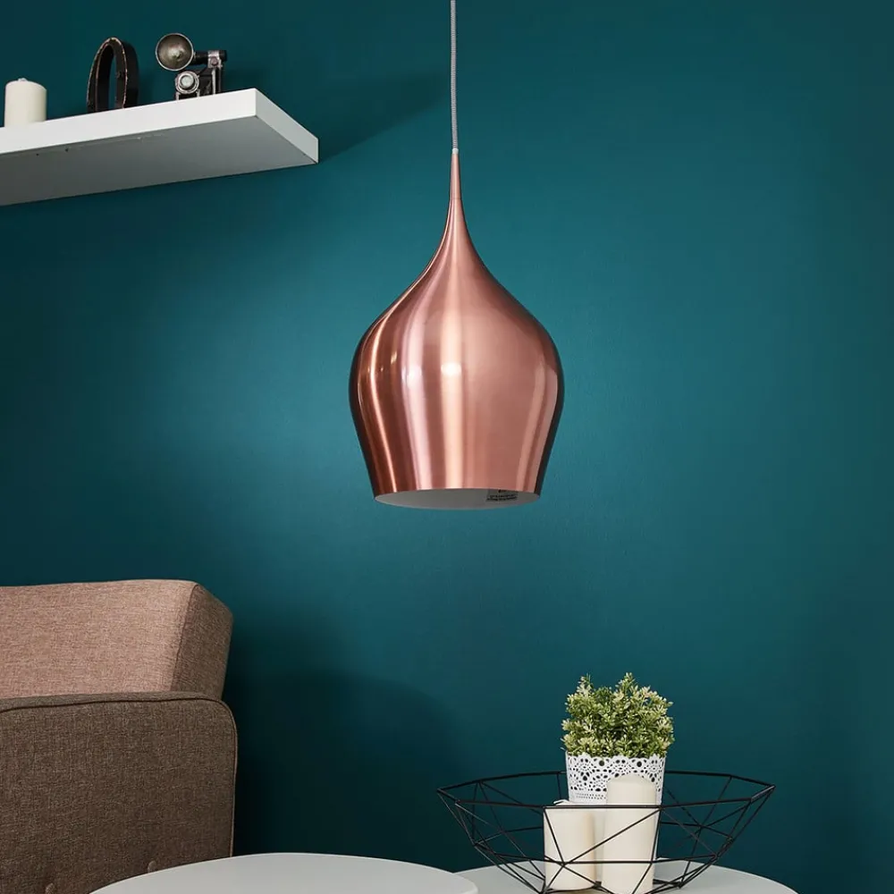 Searchlight Pendellamper > Levende pendel, Ø 26 cm, metallic pink