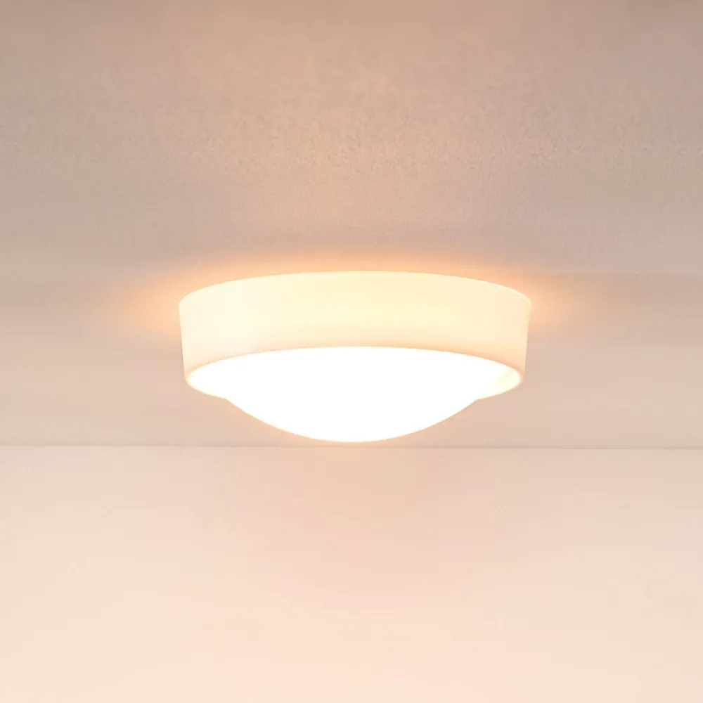 Loftlamper|Loftlamper ^ Lucide Lex loftlampe, rund, Ø 25 cm, hvid