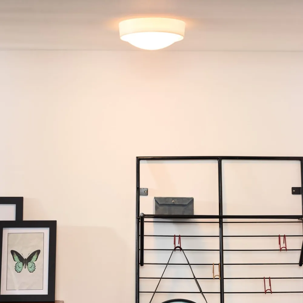 Loftlamper|Loftlamper ^ Lucide Lex loftlampe, rund, Ø 25 cm, hvid