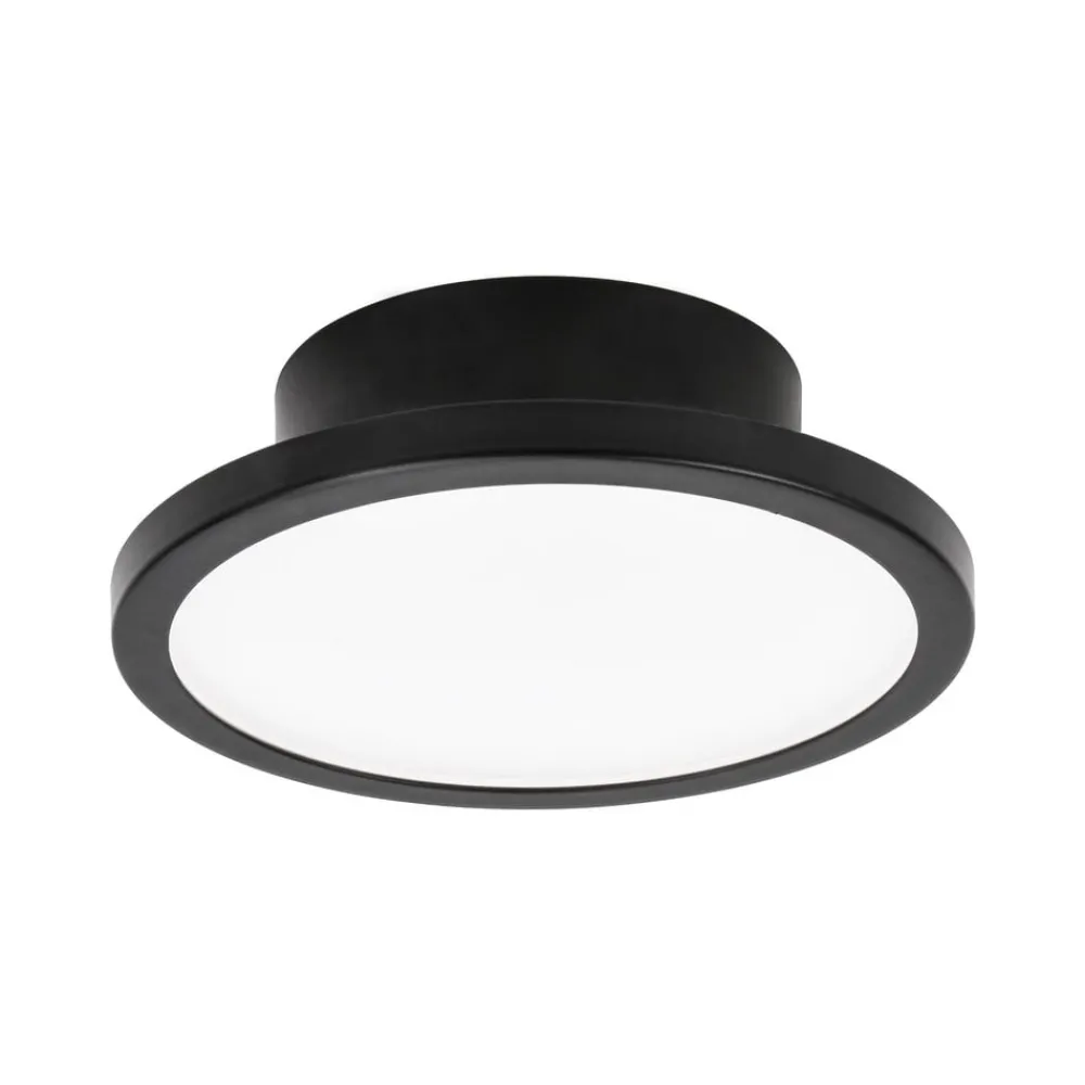 Loftlamper ^ LIGHTME LED-loftslampe Aqua Ø 14,7 cm sort