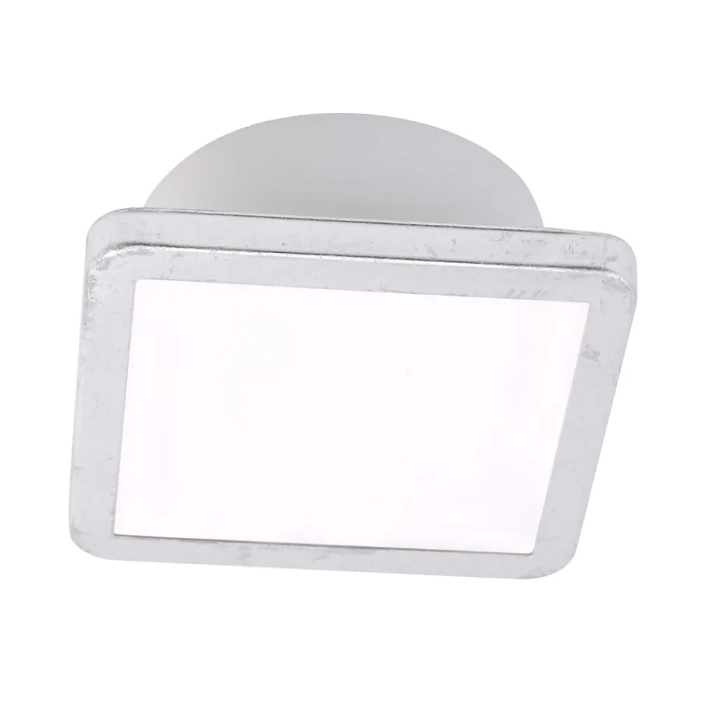 Loftlamper ^ LIGHTME Loftslampe Aqua Uno, 11x11cm, bladssølv, IP44