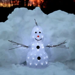 STAR TRADING Dekorationsbelysning|Julepynt > Lille LED-figur Crystal Snowman til udendørs brug