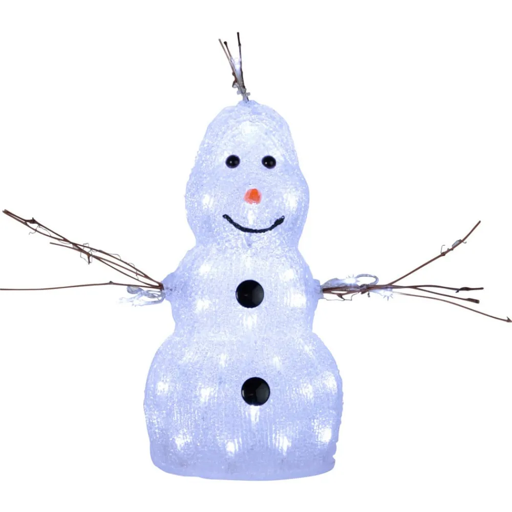 STAR TRADING Dekorationsbelysning|Julepynt > Lille LED-figur Crystal Snowman til udendørs brug