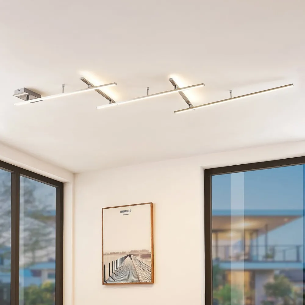 Lindby Loftlamper > Acia LED-loftlampe, nikkel