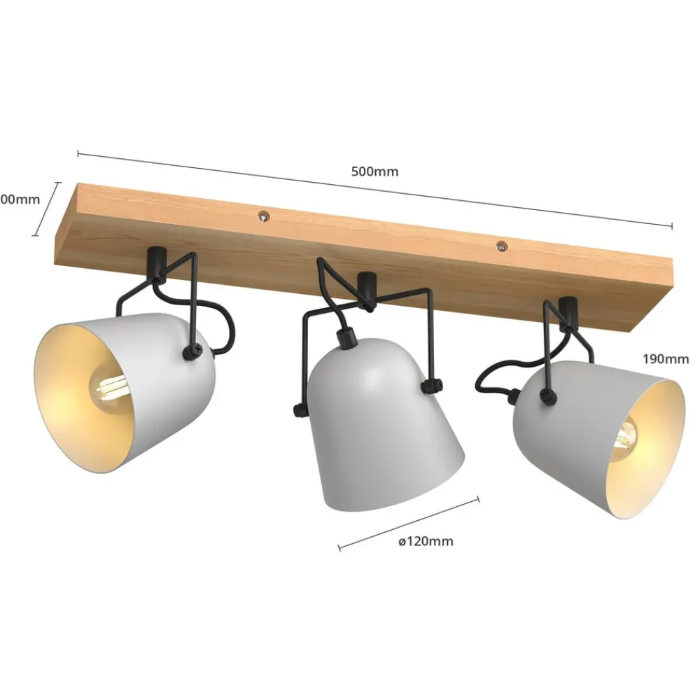 Lindby Loftlamper|Loftlamper > Adalin loftlampe, 3 lyskilder, grå