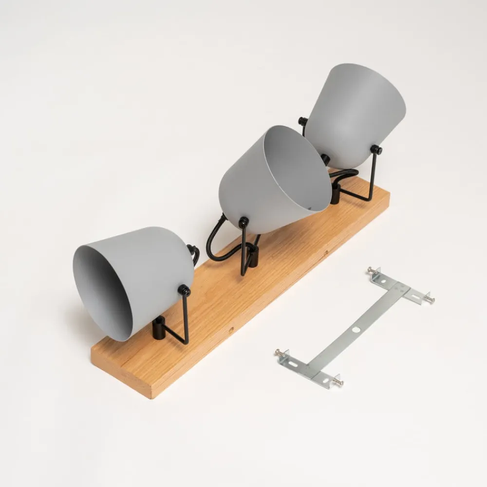 Lindby Loftlamper|Loftlamper > Adalin loftlampe, 3 lyskilder, grå