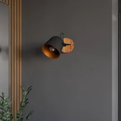 Lindby Loftlamper|Loftlamper > Adalin væglampe, sort
