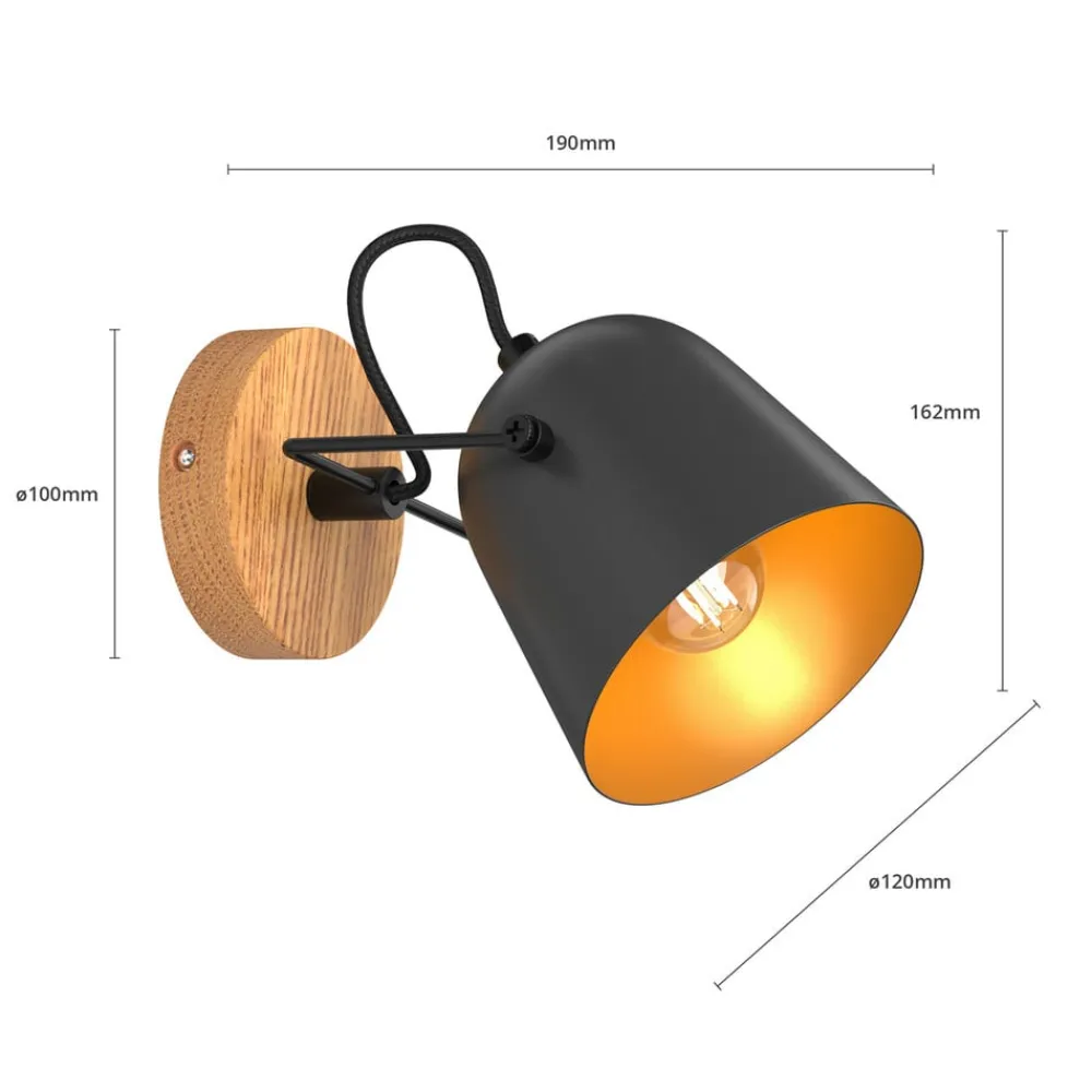 Lindby Loftlamper|Loftlamper > Adalin væglampe, sort