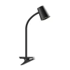 Arbejdsrum/Kontor|Bordlamper ^ Lindby Ailina LED-bordlampe, klemmefod, sort