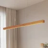 Lindby Pendellamper|Pendellamper > Alimara LED-hængelampe i træ, træ, længde 138 cm