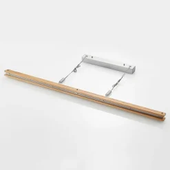 Lindby Pendellamper|Pendellamper > Alimara LED-hængelampe i træ, træ, længde 138 cm