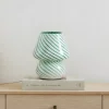 Lindby Bordlamper > Andriana bordlampe, grøn/hvid, glas, Ø 15 cm