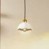 Lindby Pendellamper|Pendellamper > Annegret hængelampe, Ø 18 cm, keramik, hvid/messing