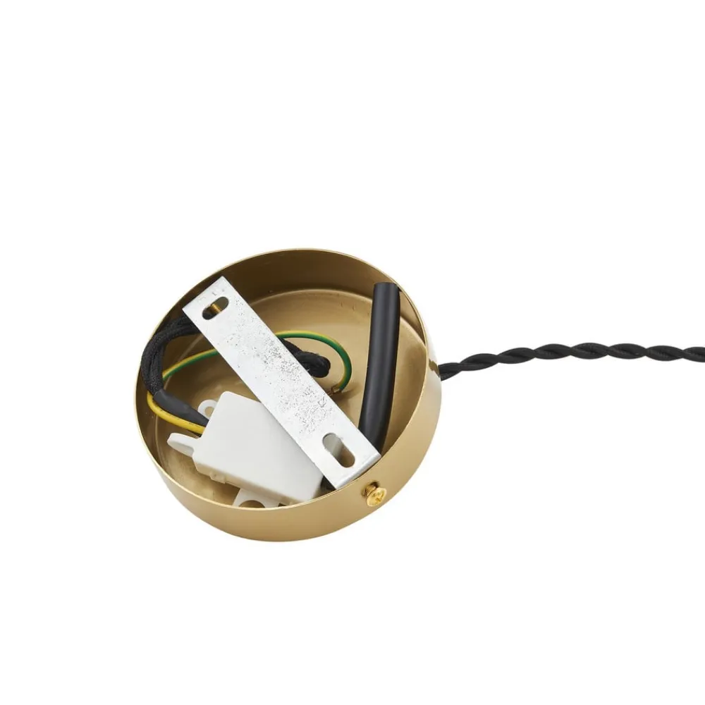 Lindby Pendellamper|Pendellamper > Annegret hængelampe, Ø 18 cm, keramik, hvid/messing