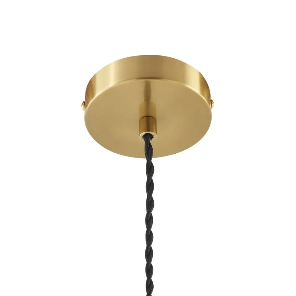 Lindby Pendellamper|Pendellamper > Annegret hængelampe, Ø 18 cm, keramik, hvid/messing
