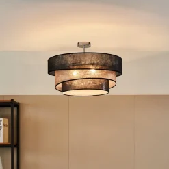 Lindby Loftlamper|Pendellamper > Ayvira loftlampe, sort, guld